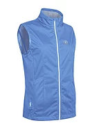 g.THE OPEN REBECCA The Open Zip Front Stretch Showerproof Lightweight Golf Gilet - Light Blue