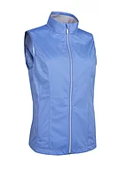 g.REBECCA Zip Front Stretch Showerproof Lightweight Golf Gilet - Light Blue
