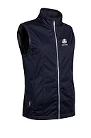 g.RYDER CUP REBECCA Ryder Cup Zip Front Stretch Showerproof Lightweight Golf Gilet - Navy