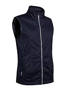 g.REBECCA Zip Front Stretch Showerproof Lightweight Golf Gilet - Navy