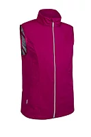 g.REBECCA Zip Front Stretch Showerproof Lightweight Golf Gilet - Raspberry