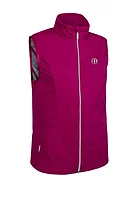 g.THE OPEN REBECCA The Open Zip Front Stretch Showerproof Lightweight Golf Gilet - Raspberry