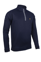 g.RYDER CUP ESK Ryder Cup Quarter Zip Performance Golf Midlayer - Navy/White Trophy