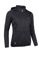 g.RYDER CUP ELLA Ryder Cup Full Zip Animal Print Performance Hooded Jacket - Black/Animal Print Trophy