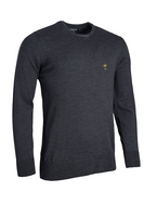 g.RYDER CUP KNOX Ryder Cup Crew Neck Lightweight Merino Golf Sweater - Charcoal Trophy