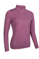 g.RYDER CUP CARINA Ryder Cup Quarter Zip Lightweight Shaped Performance Golf Midlayer - Raspberry Marl Trophy