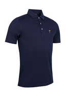 g.RYDER CUP TAIN Ryder Cup Tailored Collar Mercerised Cotton Golf Shirt - Navy Trophy