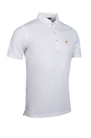 g.RYDER CUP TAIN Ryder Cup Tailored Collar Mercerised Cotton Golf Shirt - White Trophy