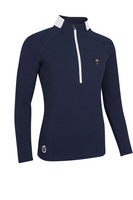 s.RYDER CUP GENEVA Ryder Cup Thermal Shaped Fleece Midweight Golf Midlayer - Navy/White Trophy