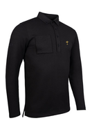 g.RYDER CUP PORTREE Ryder Cup Long Sleeve Thermal Performance Golf Shirt - Black Trophy