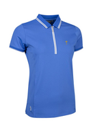 g.RYDER CUP STELLA Ryder Cup Mesh Panel Performance Golf Shirt - Tahiti/White Trophy