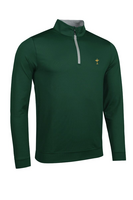 g.RYDER CUP WICK Ryder Cup Zip Lightweight Performance Golf Midlayer - Bottle Green/Light Grey Trophy