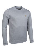 g.RYDER CUP FRASER Ryder Cup Crew Neck Performance Midweight Golf Midlayer - Light Grey Marl Trophy