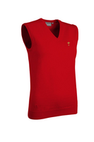 g.RYDER CUP ASTRID Ryder Cup V Neck Cotton Lightweight Golf Slipover - Garnet Trophy