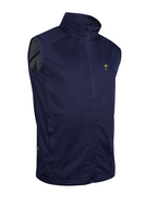 g.RYDER CUP JOHNSTONE Ryder Cup Zip Front Stretch Showerproof Lightweight Golf Gilet - Navy Trophy