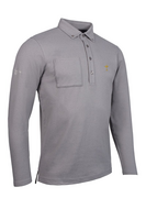 g.RYDER CUP PORTREE Ryder Cup Long Sleeve Thermal Performance Golf Shirt - Light Grey Marl Trophy