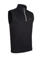 g.RYDER CUP APPLECROSS Ryder Cup Quarter Zip Sleeveless Performance Golf Midlayer - Black/White Trophy