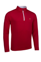 g.RYDER CUP WICK Ryder Cup Zip Lightweight Performance Golf Midlayer - Garnet/White Trophy