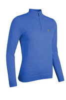 g.RYDER CUP AVA Ryder Cup Quarter Zip Cotton Lightweight Golf Sweater - Tahiti Trophy