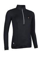 g.RYDER CUP CARINA Ryder Cup Quarter Zip Lightweight Shaped Performance Golf Midlayer - Black Trophy