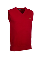 g.RYDER CUP THORNTON Ryder Cup V Neck Cotton Lightweight Slipover - Garnet Trophy
