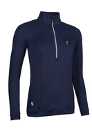 g.RYDER CUP CARINA Ryder Cup Quarter Zip Lightweight Shaped Performance Golf Midlayer - Navy Trophy