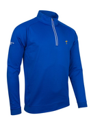 g.RYDER CUP ESK Ryder Cup Quarter Zip Performance Golf Midlayer - Ascot Blue/White Trophy