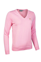g.RYDER CUP DARCY Ryder Cup V Neck Cotton Lightweight Golf Sweater - Candy Trophy
