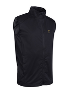 g.RYDER CUP JOHNSTONE Ryder Cup Zip Front Stretch Showerproof Lightweight Golf Gilet - Black Trophy