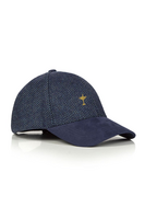 g.RYDER CUP DUNDAS Ryder Cup Mens and Ladies Tweed Winter Golf Cap - Navy Herringbone Trophy