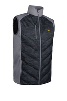 s.RYDER CUP ANDORRA Ryder Cup Padded Bonded Thermal Golf Gilet - Black Camo/Gunmetal Trophy