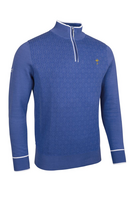 g.RYDER CUP LIBERTON Ryder Cup Quarter Zip Geometric Cotton Lightweight Golf Sweater - Tahiti/White Trophy