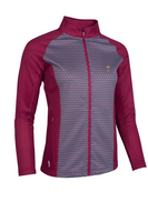 g.RYDER CUP MIREN Ryder Cup Full Zip Coverstitch Panelled Midlayer Midweight Golf Jacket - Raspberry Mosaic Trophy