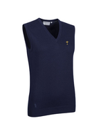 g.RYDER CUP ASTRID Ryder Cup V Neck Cotton Lightweight Golf Slipover - Navy Trophy