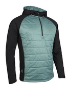 s.RYDER CUP PYRENEES Ryder Cup Hybrid Padded Performance Midweight Golf Hoodie - Pine Green Terrain/Black Trophy