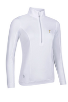 g.RYDER CUP CARINA Ryder Cup Quarter Zip Lightweight Shaped Performance Golf Midlayer - White Trophy