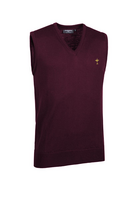 g.RYDER CUP RANKIN Ryder Cup V Neck LightweightMerino Golf Slipover - Bordeaux Trophy