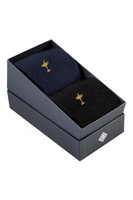g.RYDER CUP LOGO BOX Ryder Cup Cotton Crew Golf Socks Gift Box - Navy/Black