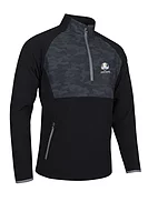 s.RYDER CUP SAHARA Ryder Cup Hybrid Thermal Fleece Golf Midlayer - Black Camo/Gunmetal