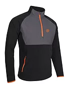 s.THE OPEN SAHARA The Open Hybrid Thermal Fleece Golf Midlayer - Black/Charcoal/Inferno