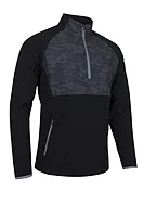 s.SAHARA Hybrid Thermal Fleece Golf Midlayer - Black Camo/Gunmetal