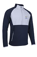 s.RYDER CUP SAHARA Ryder Cup Hybrid Thermal Fleece Golf Midlayer - Navy/Silver