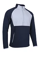 s.SAHARA Hybrid Thermal Fleece Golf Midlayer - Navy/Silver