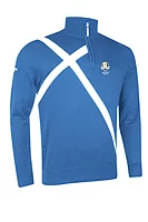 g.RYDER CUP SALTIRE SWEATER Ryder Cup Quarter Zip Saltire Cotton Lightweight Golf Sweater - Tahiti