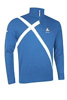 g.RYDER CUP SALTIRE SWEATER Ryder Cup Quarter Zip Saltire Cotton Lightweight Golf Sweater - Tahiti