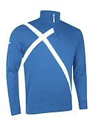 g.SALTIRE SWEATER Quarter Zip Saltire Cotton Lightweight Golf Sweater - Tahiti