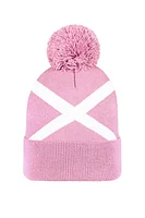 g.SALTIRE BEANIE Thermal Lined Saltire Golf Bobble Hat - Candy/White