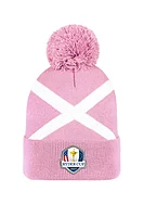 g.RYDER CUP SALTIRE BEANIE Ryder Cup Thermal Lined Saltire Golf Bobble Hat - Candy/White