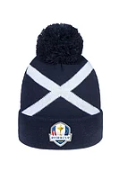 g.RYDER CUP SALTIRE BEANIE Ryder Cup Thermal Lined Saltire Golf Bobble Hat - Navy/White