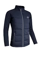 g.THE OPEN SAMARA The Open Zip Front Bonded Padded Hybrid Heavyweight Golf Jacket - Navy